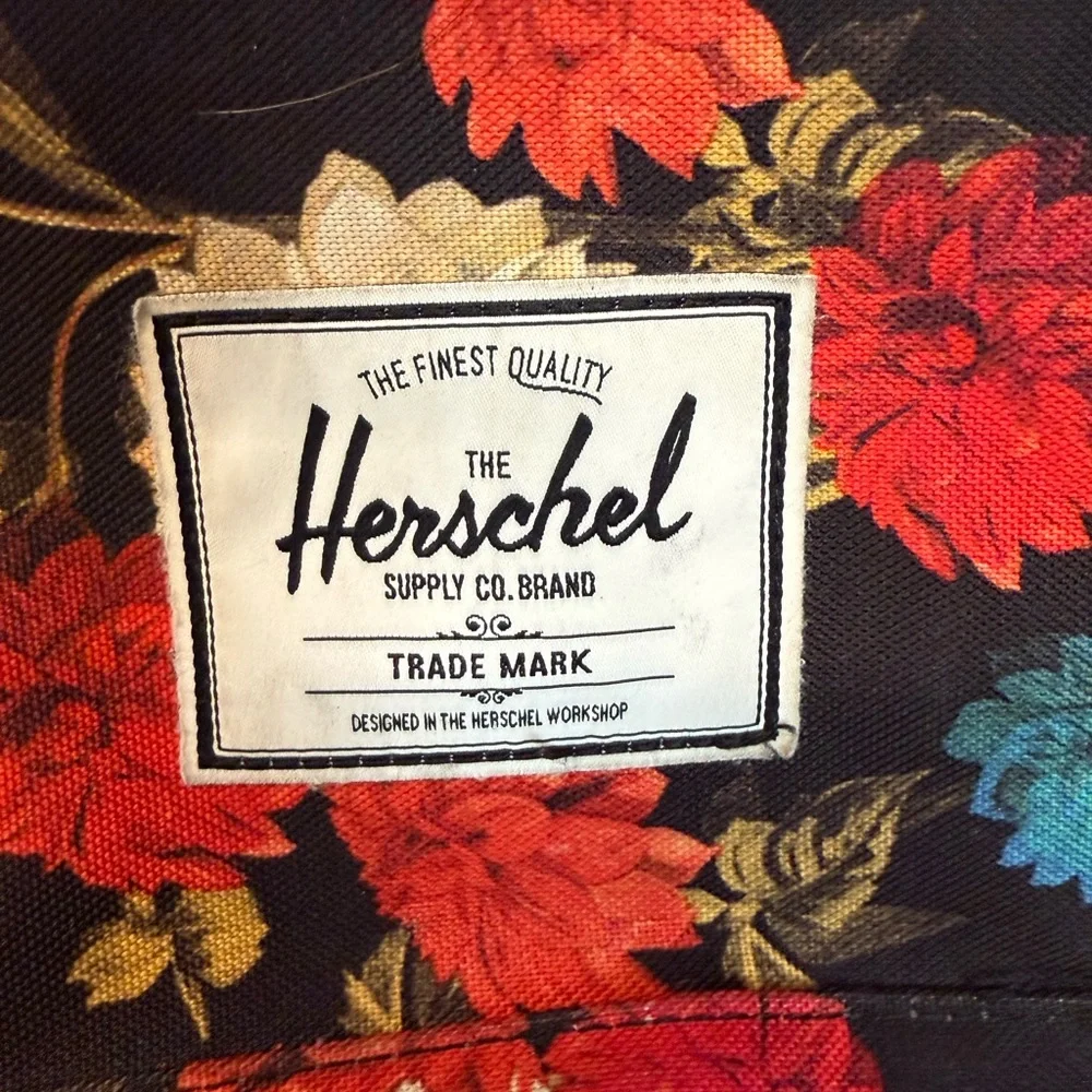 Herschel Supply Company Floral Black Canvas Backpack
